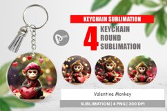 Keychain Valentine Monkey Product Image 1