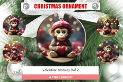 Christmas Ornaments Valentine Monkey Product Image 1