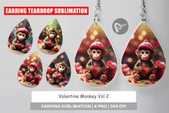 Earring Teardrop Valentine Monkey Product Image 1
