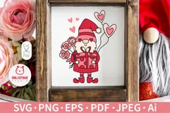 Valentine Monogram SVG Cut File For Poster