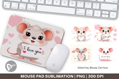 Mouse Pad Valentine Mouse Cartoon Product Image 1