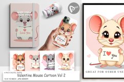 Digital Paper Valentine Mouse Cartoon Product Image 1