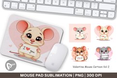 Mouse Pad Valentine Mouse Cartoon Product Image 1