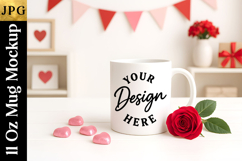 Valentine Mug Mockup for Sublimation