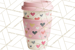 Valentine Coffee Mugs Clipart Cute Cozy &amp; Glam Hot Drink PNG Product Image 5