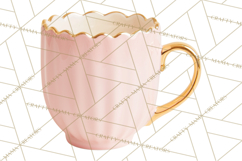 Valentine Coffee Mugs Clipart Cute Cozy &amp; Glam Hot Drink PNG Product Image 5