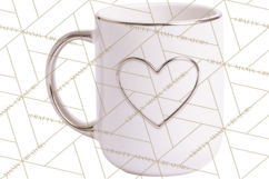 Valentine Coffee Mugs Clipart Cute Cozy &amp; Glam Hot Drink PNG Product Image 3