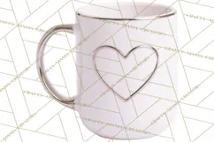 Valentine Coffee Mugs Clipart Cute Cozy & Glam Hot Drink PNG Product Image 3