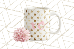 Valentine Coffee Mugs Clipart Cute Cozy &amp; Glam Hot Drink PNG Product Image 2