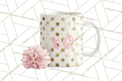 Valentine Coffee Mugs Clipart Cute Cozy & Glam Hot Drink PNG Product Image 2