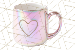 Valentine Coffee Mugs Clipart Cute Cozy &amp; Glam Hot Drink PNG Product Image 4