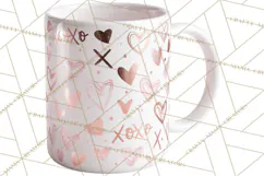 Valentine Coffee Mugs Clipart Cute Cozy & Glam Hot Drink PNG Product Image 3