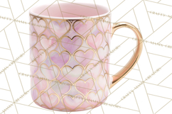 Valentine Coffee Mugs Clipart Cute Cozy &amp; Glam Hot Drink PNG Product Image 5
