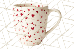 Valentine Coffee Mugs Clipart Cute Cozy &amp; Glam Hot Drink PNG Product Image 3