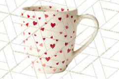 Valentine Coffee Mugs Clipart Cute Cozy & Glam Hot Drink PNG Product Image 3