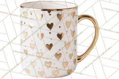 Valentine Coffee Mugs Clipart Cute Cozy & Glam Hot Drink PNG Product Image 5