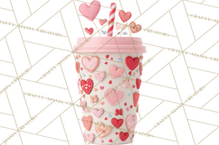 Valentine Coffee Mugs Clipart Cute Cozy &amp; Glam Hot Drink PNG Product Image 3