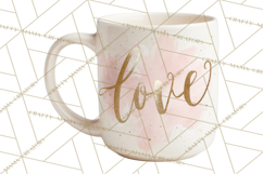 Valentine Coffee Mugs Clipart Cute Cozy &amp; Glam Hot Drink PNG Product Image 5