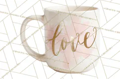Valentine Coffee Mugs Clipart Cute Cozy & Glam Hot Drink PNG Product Image 5