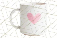 Valentine Coffee Mugs Clipart Cute Cozy & Glam Hot Drink PNG Product Image 4