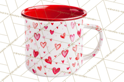 Valentine Coffee Mugs Clipart Cute Cozy &amp; Glam Hot Drink PNG Product Image 5
