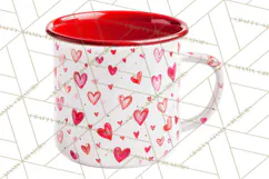Valentine Coffee Mugs Clipart Cute Cozy & Glam Hot Drink PNG Product Image 5
