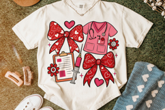 Nurse Valentine's Day PNG, Nurse Mom PNG, Coquette Bow PNG Product Image 4