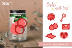 Romantic, Couple Item Gift Tag Papercut Set Product Image 1