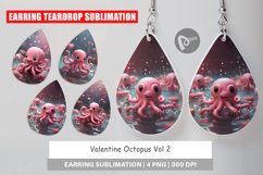 Earring Teardrop Valentine Octopus Product Image 1