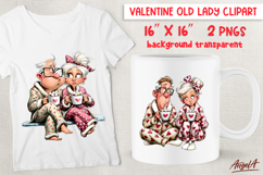 Couple in love in pajamas Parents Valentine clipart PNG Product Image 1
