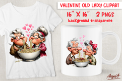 Valentine clipart Grandparents couple in love PNG Product Image 1
