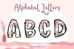 Valentine&#039;s Day Doodle Alphabet Heart Letters Hand Draw_B76 Product Image 1