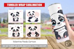 Tumbler Wrap Valentine Panda Cartoon Product Image 1