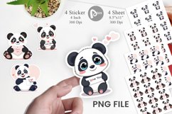 Valentine Panda Cartoon Sticker Product Image 1