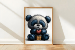 Valentine Panda Heart Box Clipart Product Image 3