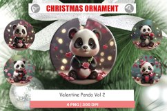 Christmas Ornaments Valentine Panda Product Image 1