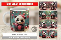 Mug sublimation design Valentine Panda Product Image 1