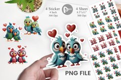 Valentine Parrot Sticker Product Image 1