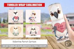 Tumbler Wrap Valentine Parrot Cartoon Product Image 1