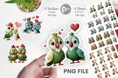 Valentine Parrot Sticker Product Image 1