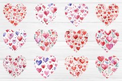 Valentine earring sublimation heart earrings heart shape sublimation design with watercolor Valentine patterns hearts