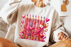 Pencils Valentines Day PNG, Teacher Valentines PNG, Xoxo Png Product Image 2