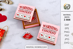 Valentine Pendant With Box Laser Cut. Valentine SVG Product Image 1