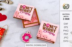 Valentine Pendants With Boxes Bundle Lasercut. Valentine SVG Product Image 4