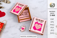 Valentine Pendants With Boxes Bundle Lasercut. Valentine SVG Product Image 8