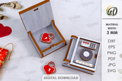 Valentine Pendants With Boxes Bundle Lasercut. Valentine SVG Product Image 9