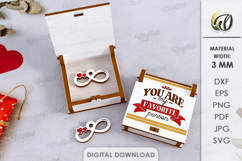 Valentine Pendant With Box Laser Cut. Valentine SVG Product Image 1