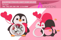 Valentine Penguin Candy Dome Product Image 1