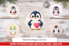 Wind Spinner Valentine Penguin Cartoon Product Image 1