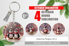 Keychain Valentine Penguin Product Image 1